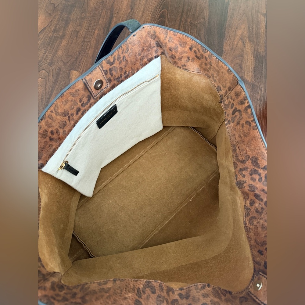 Golden Goose Leopard Leather Tote with Cuyana Leather Insert, dust bags, & tag - Picture 6 of 16